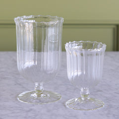 Clear Fluted Vase