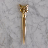 Brass Fox Head Letter Opener