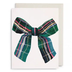 Christmas Plaid Bow Boxed Card Set, Set of 6