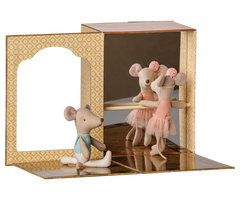 Ballet Mice in Dance Studio, Little Sister & Brother