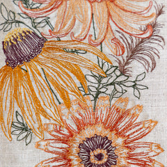 Autumn Mums Tea Towel