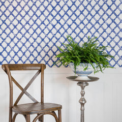 Blue Lattice Wallpaper