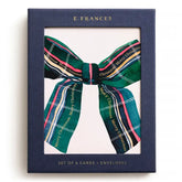 Christmas Plaid Bow Boxed Card Set, Set of 6