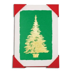 Christmas Tree on Green, Set of 5 Cards