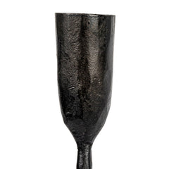 Black Hand-Forged Metal Candelabra