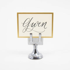 Chrome Place Card Holder