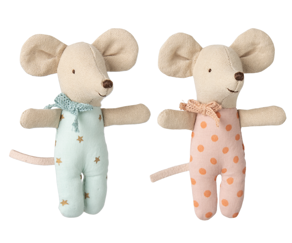 Baby Twin Mice in Matchbox