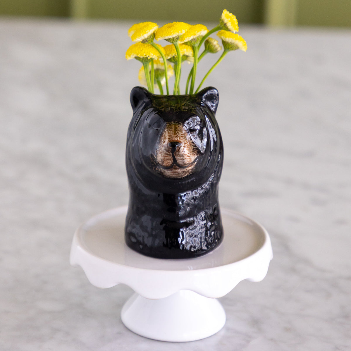 Black Bear Bud Vase