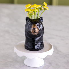Black Bear Bud Vase