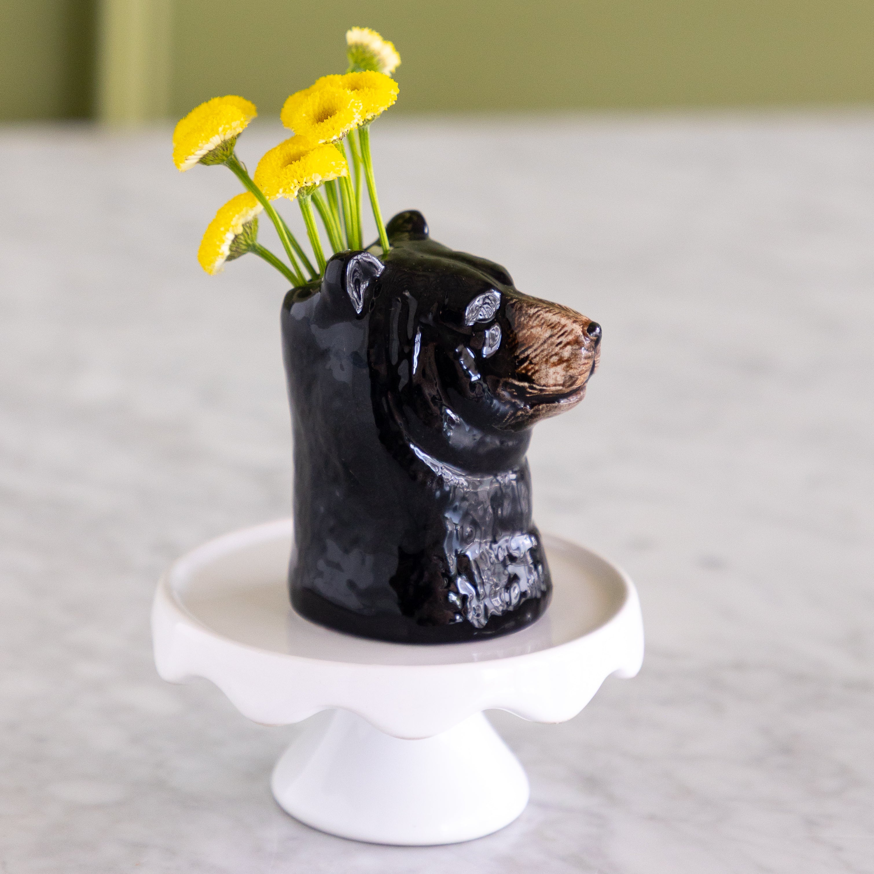 Black Bear Bud Vase