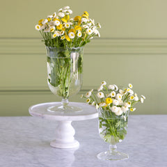 Clear Fluted Vase