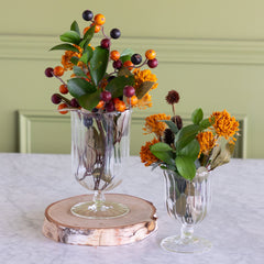 Clear Fluted Vase