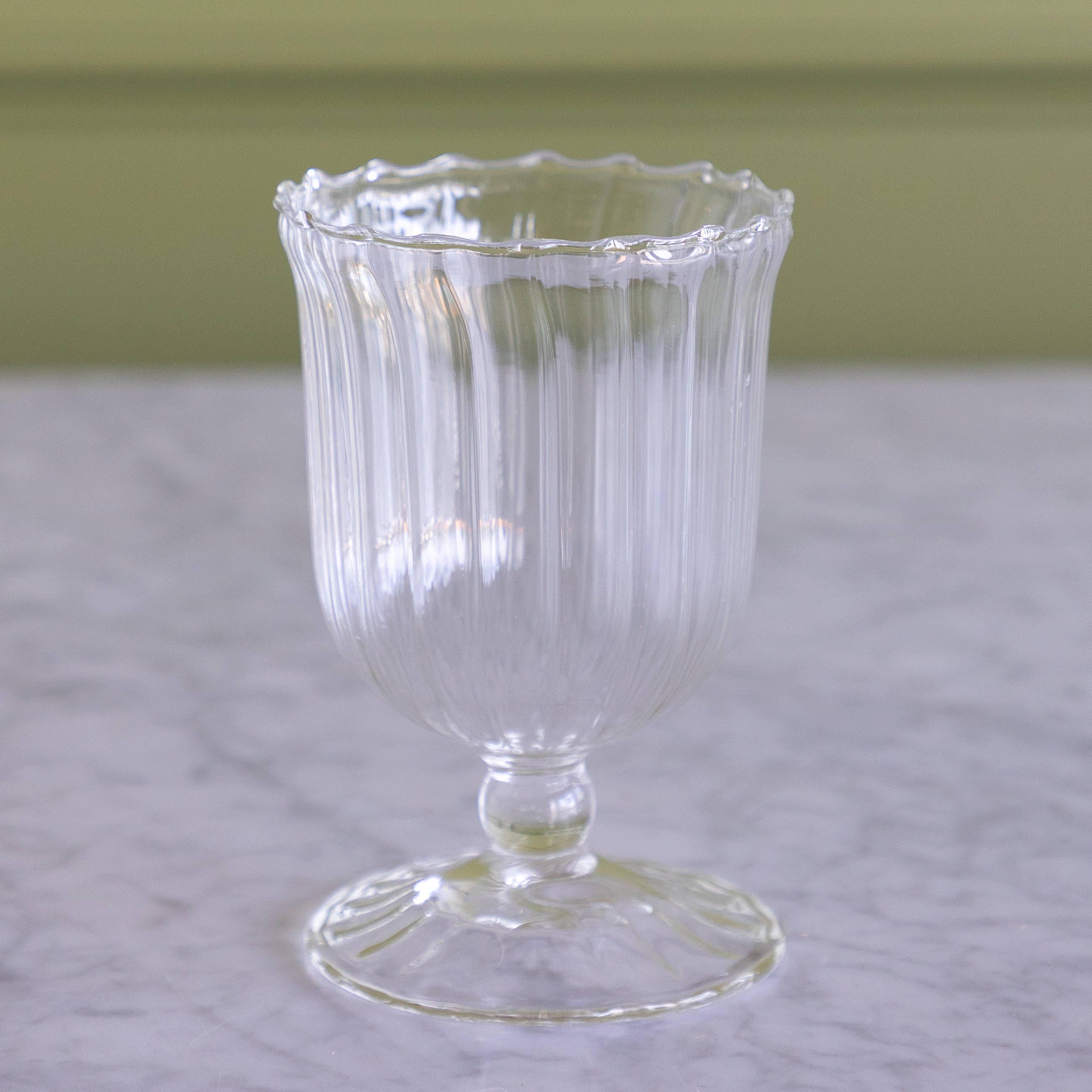 Clear Fluted Vase