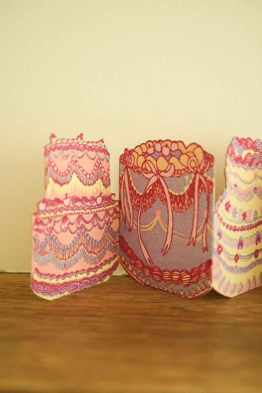 Birthday Cake Concertina Greeting Card