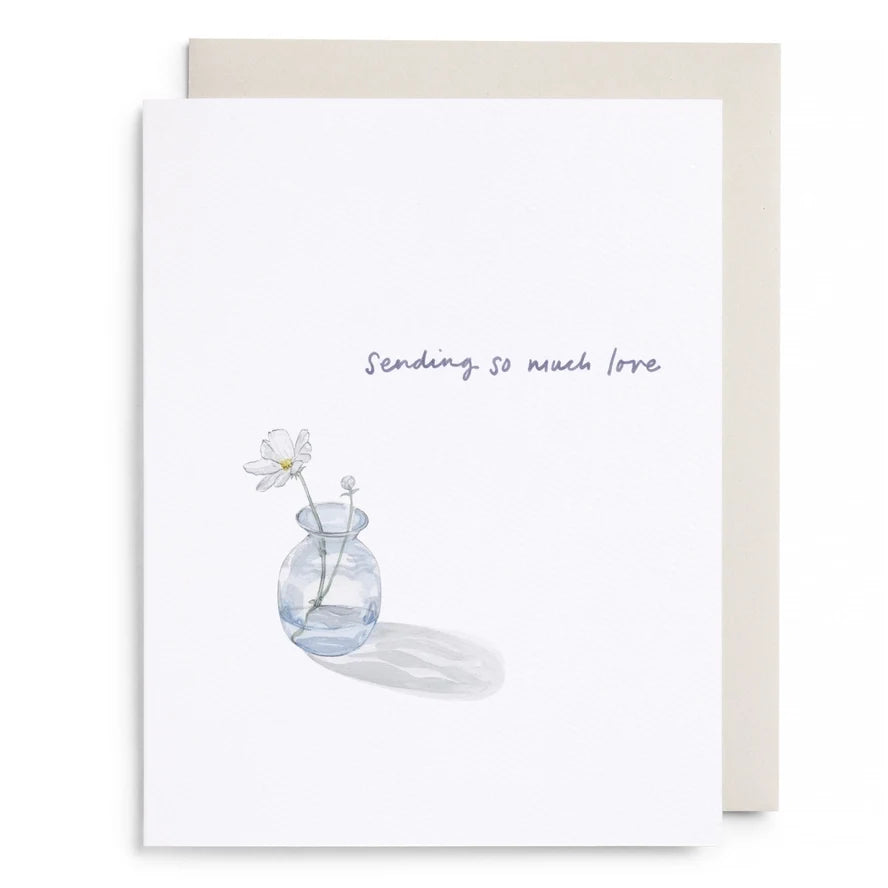 Bud Vase Sending Love Greeting Card