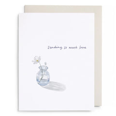 Bud Vase Sending Love Greeting Card