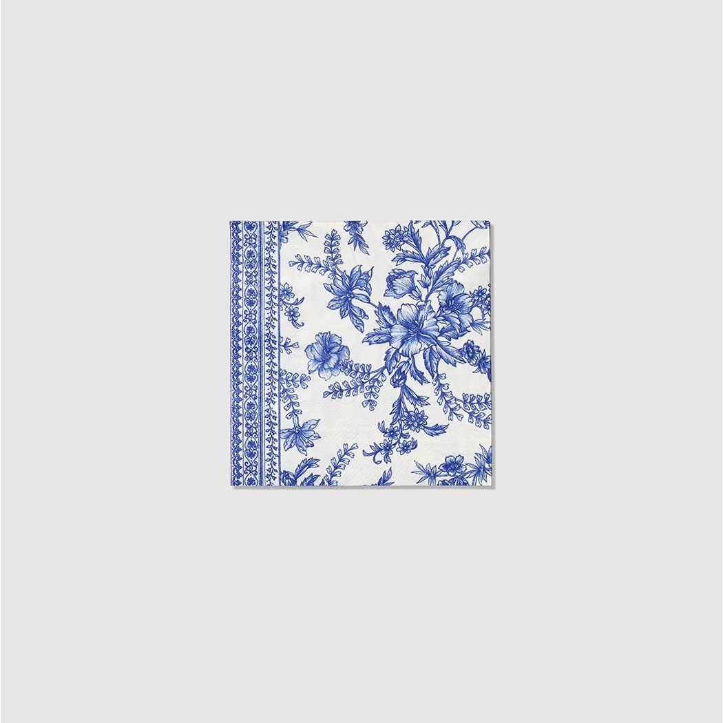 Blue French Toile Paper Party Dinnerware