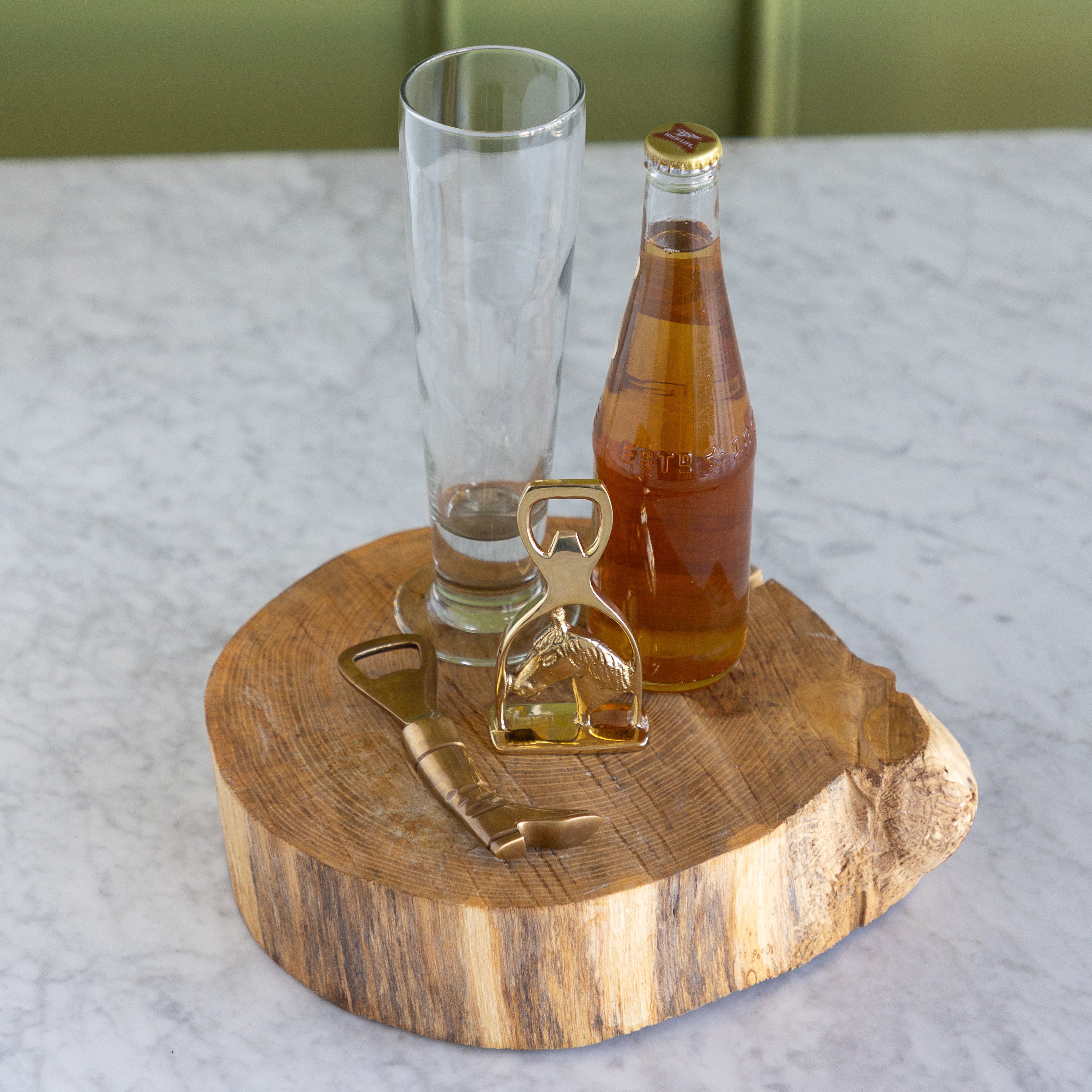 Brass Stirrup Bottle Opener