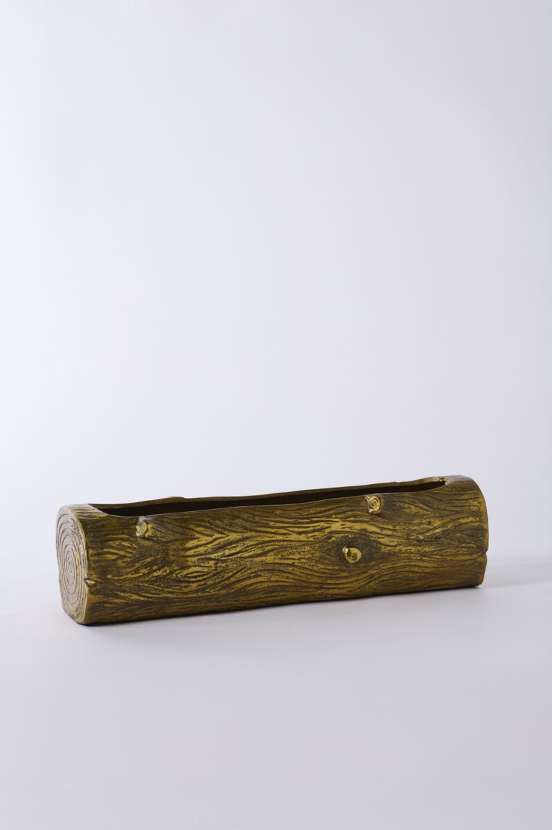 Antiqued Gold Bark Vessels