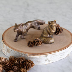 Brass Antiqued Fox Decor