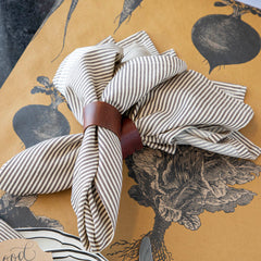 Brown Farmhouse Stripe Napkin