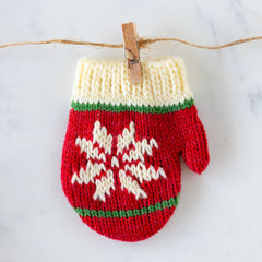 Christmas Knit Ornaments On A String