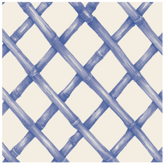 Blue Lattice Cocktail Napkins