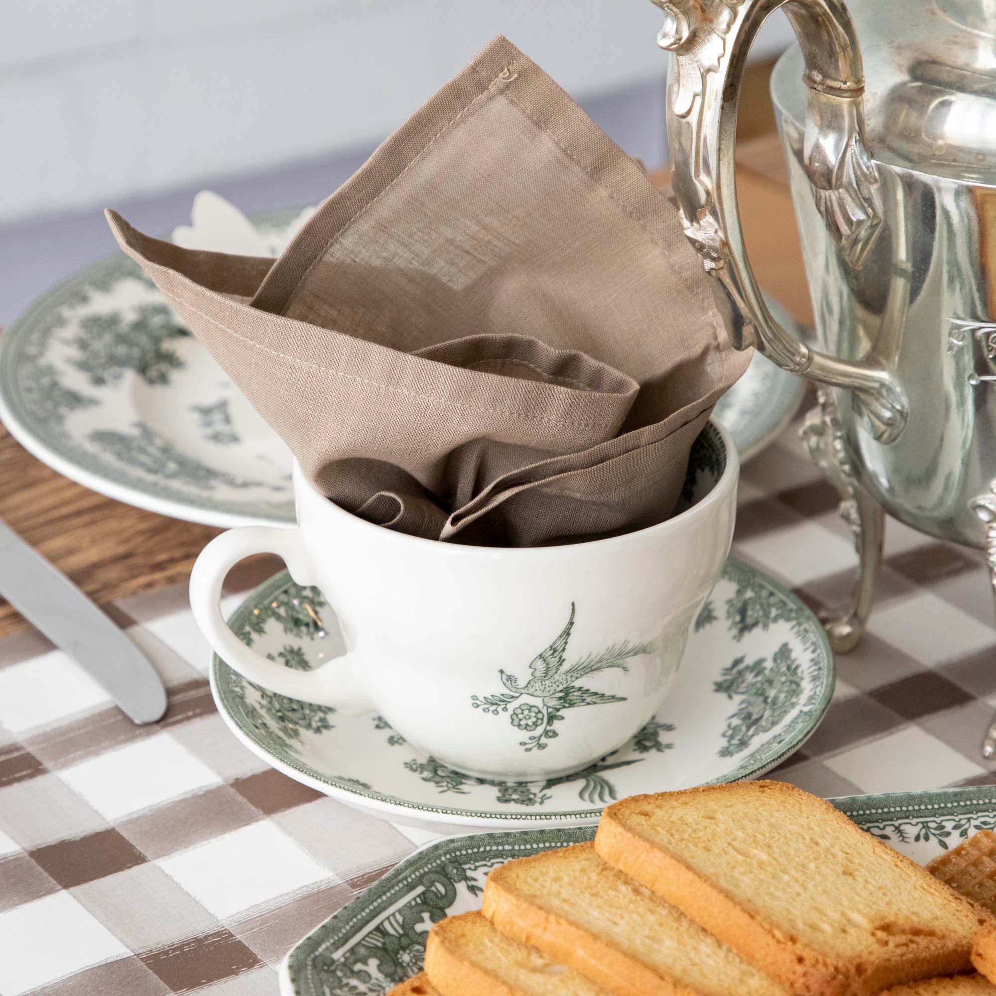 Burleigh Dark Green Asiatic Pheasants Dinnerware