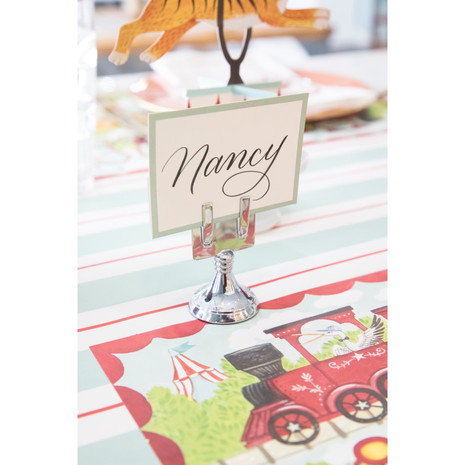Chrome Place Card Holder