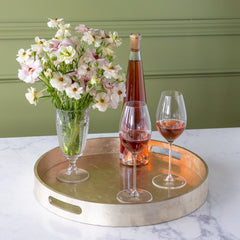 Champagne Silver Round Foiled Tray
