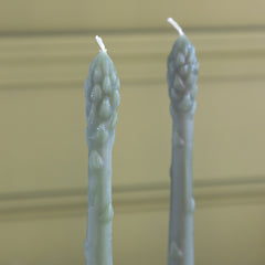 Asparagus Shaped Taper Candle, Set of 2