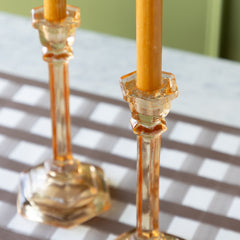 Amber Glass Taper Holder