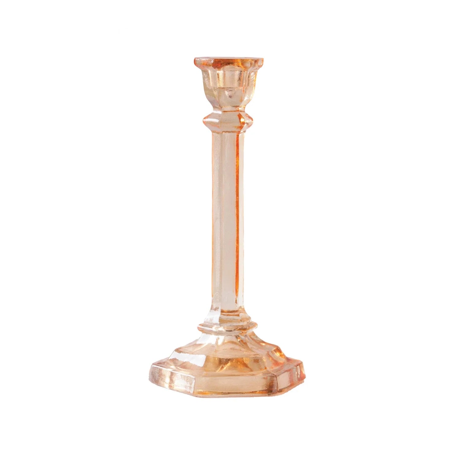 Amber Glass Taper Holder