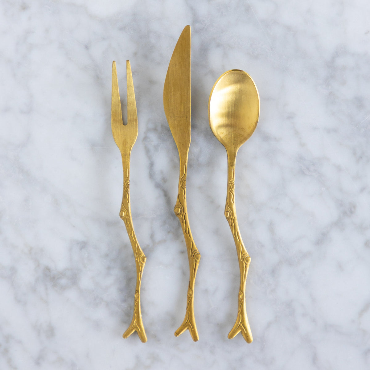 Appetizer Utensils with Twig Shaped Handle