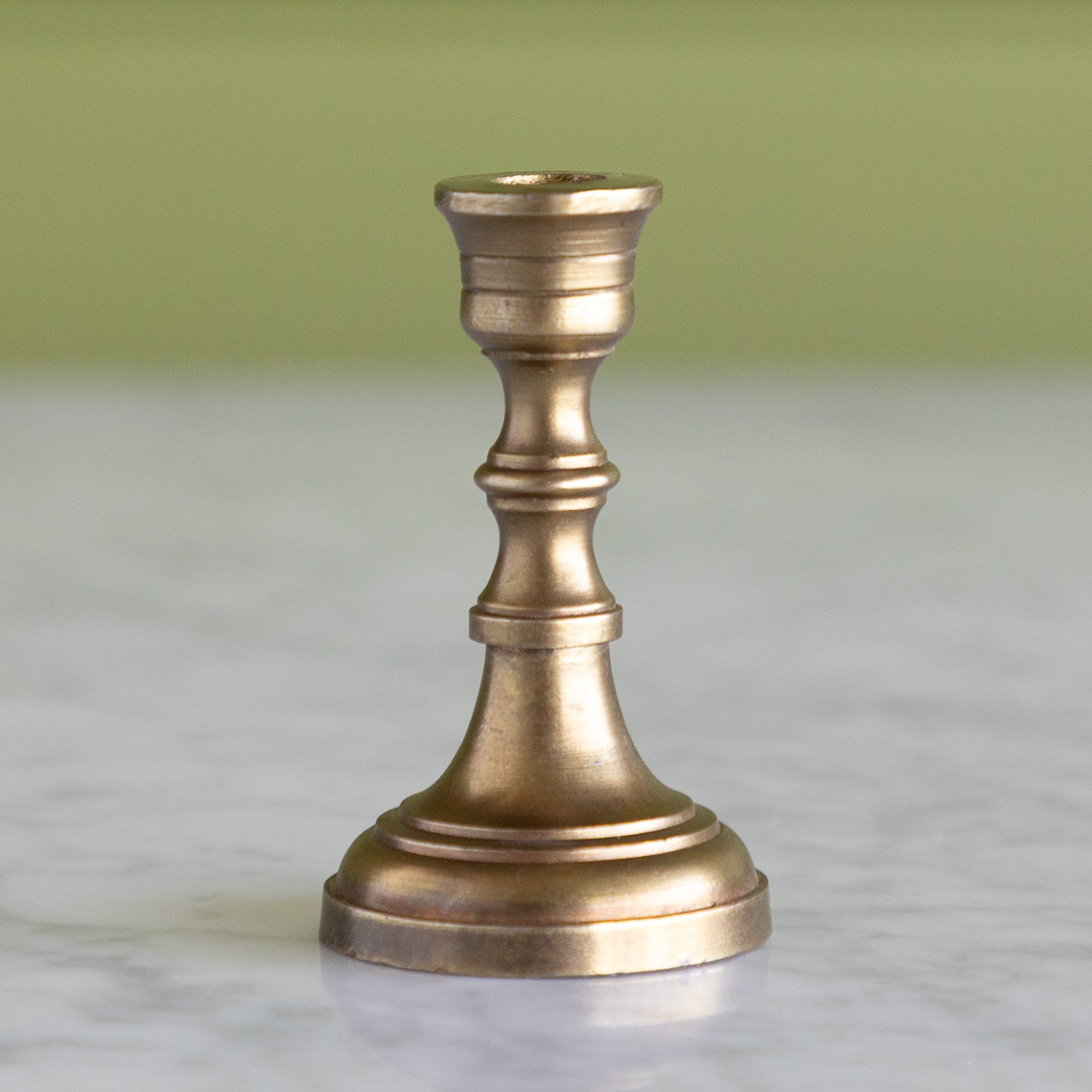 Antique Brass Aluminum Taper Candle Holder (Holds 1/2" Taper)