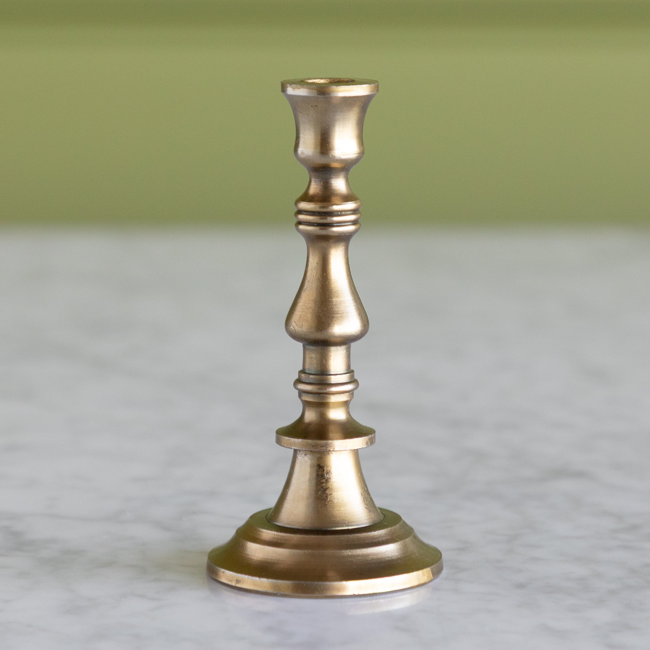 Antique Brass Aluminum Taper Candle Holder (Holds 1/2" Taper)
