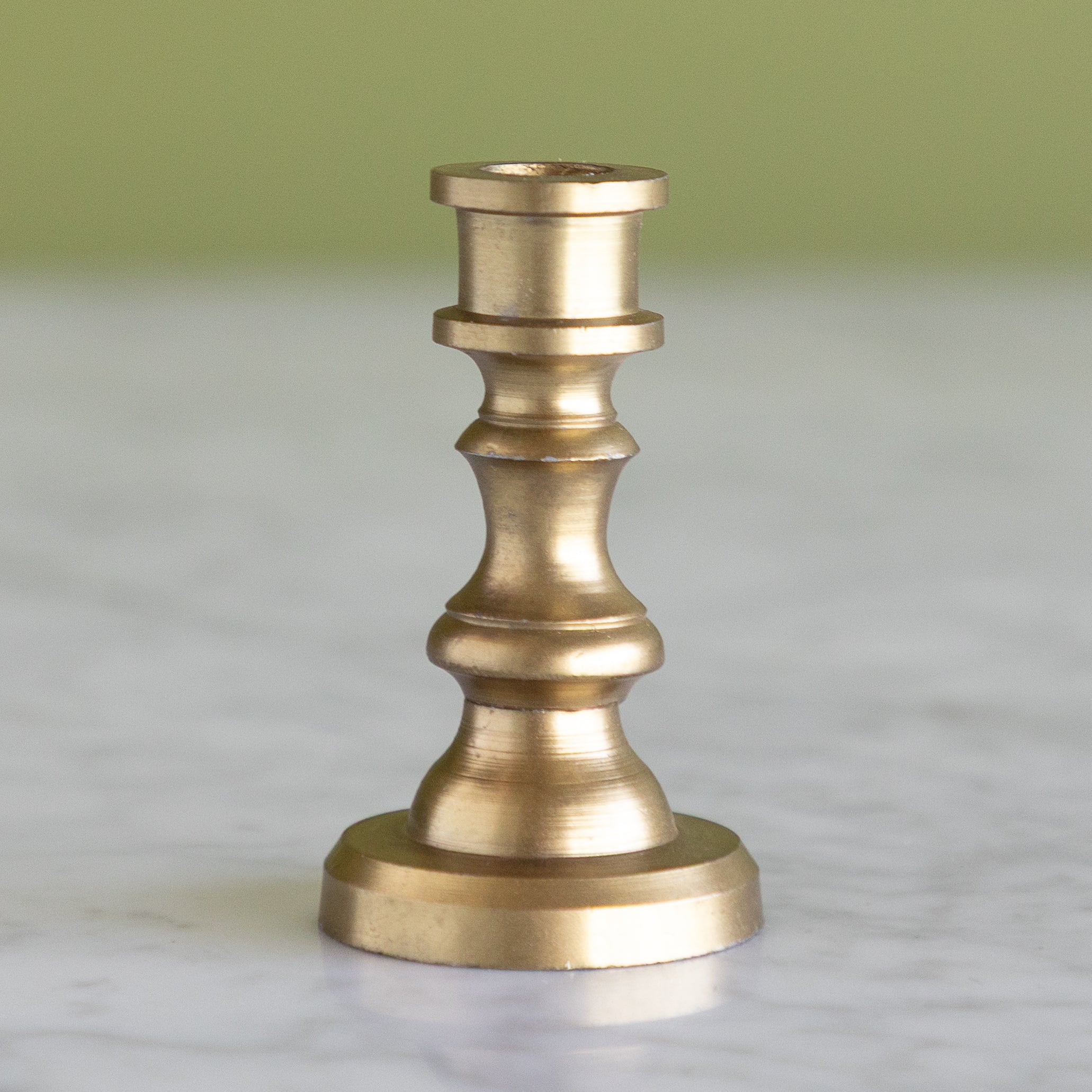 Antique Brass Aluminum Taper Candle Holder (Holds 1/2" Taper)