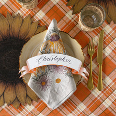 Classic Orange Banner Table Accent