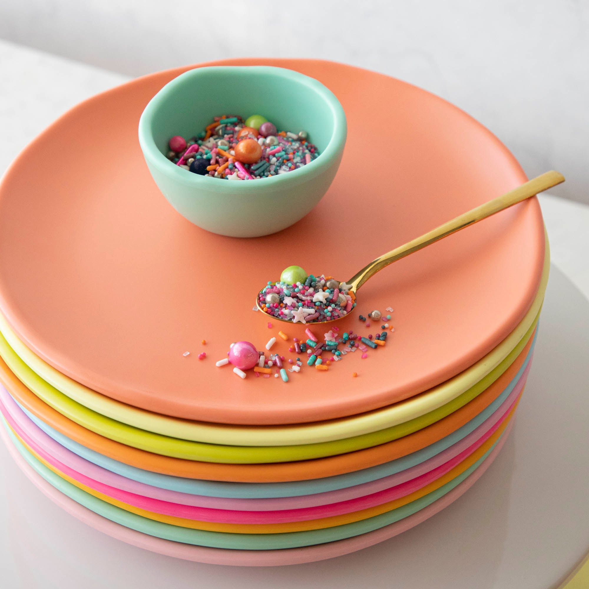9" Rainbow Melamine Plate