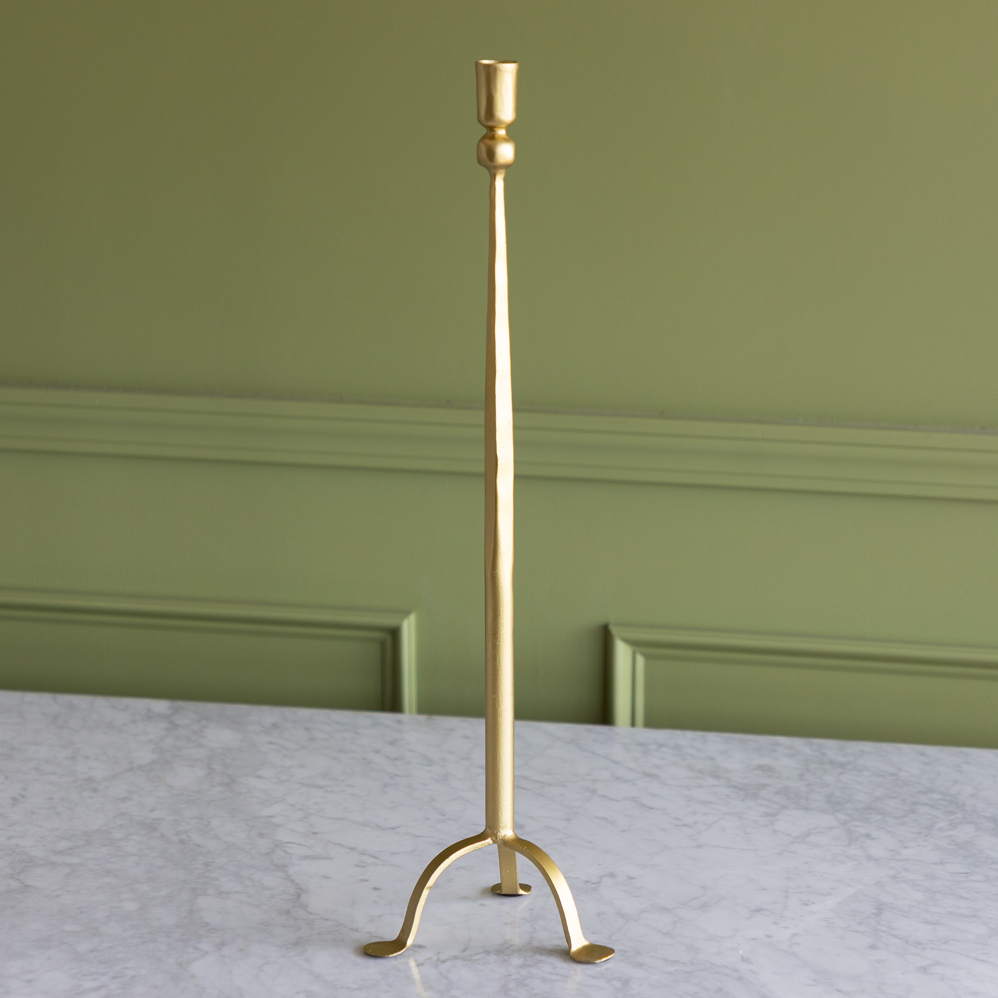 Antique Gold Iron Candlesticks