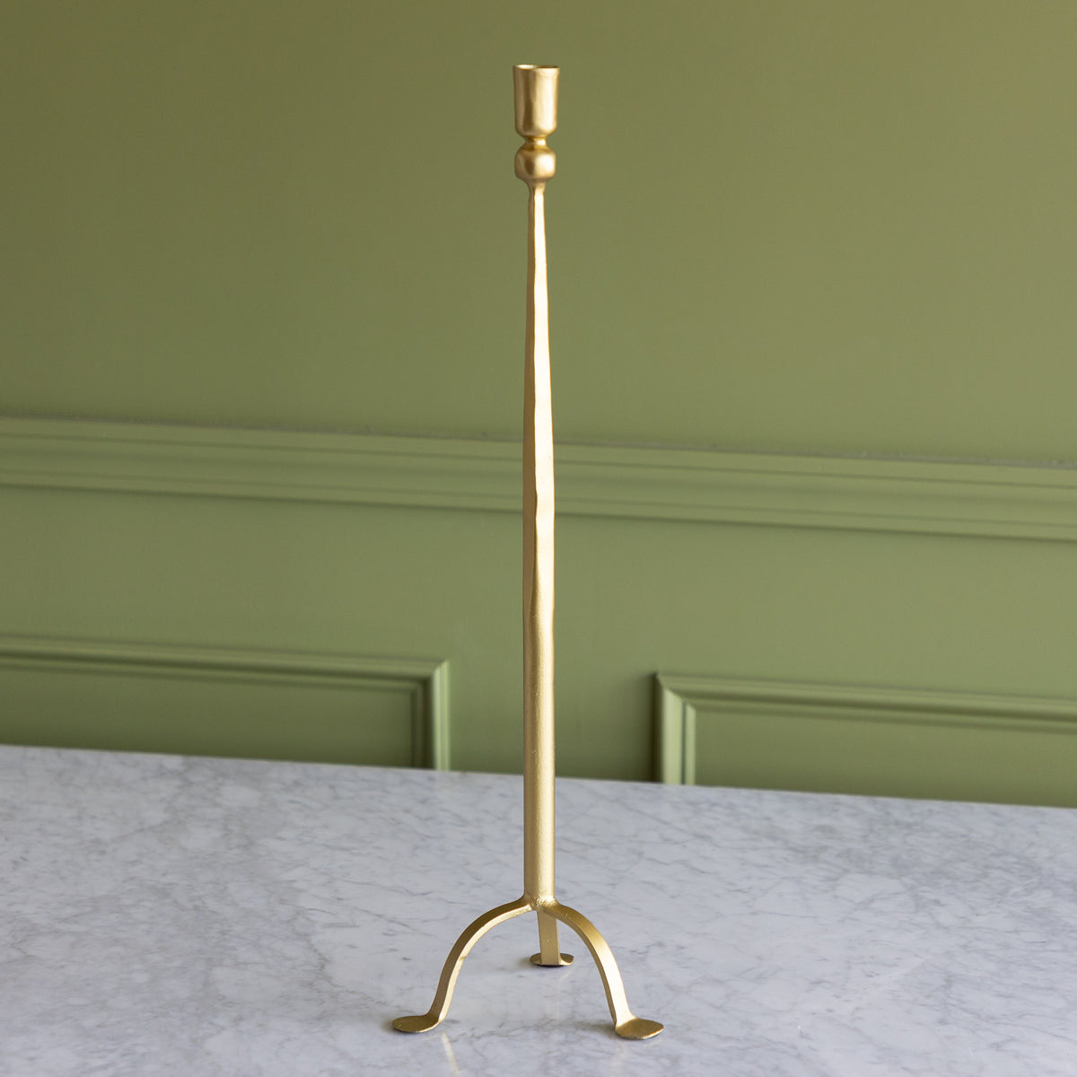 Antique Gold Iron Candlesticks