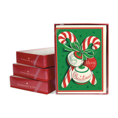 Candy Canes Christmas Boxed Set of 10 Notecards