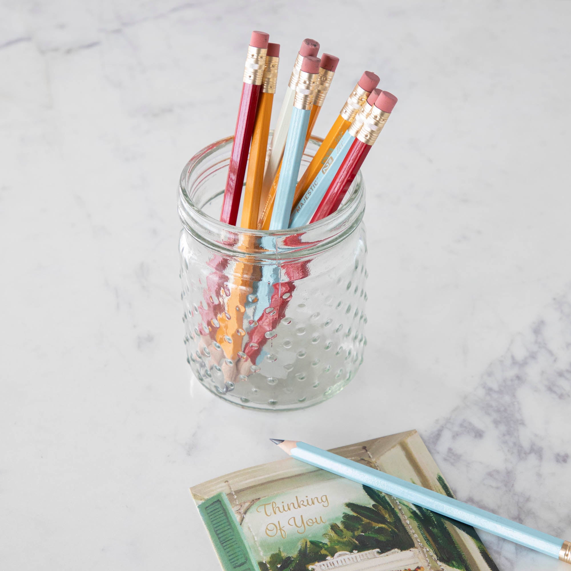 Clear Hobnail Jar