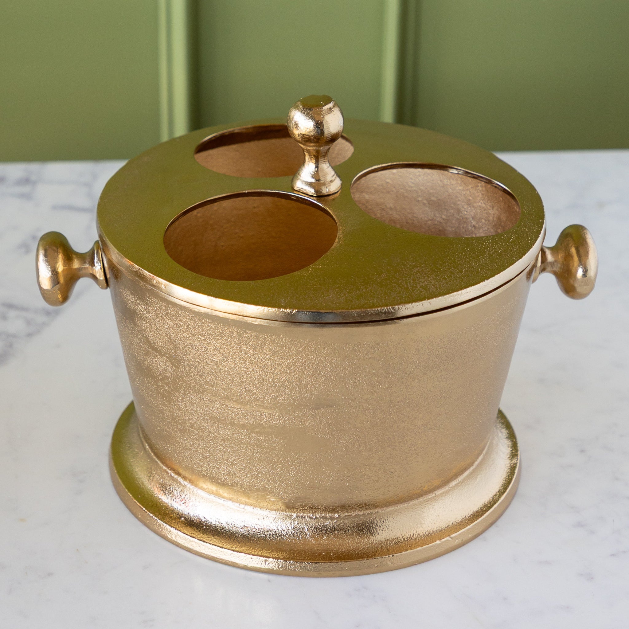 Aluminum Bottle Holder with Gold Finish