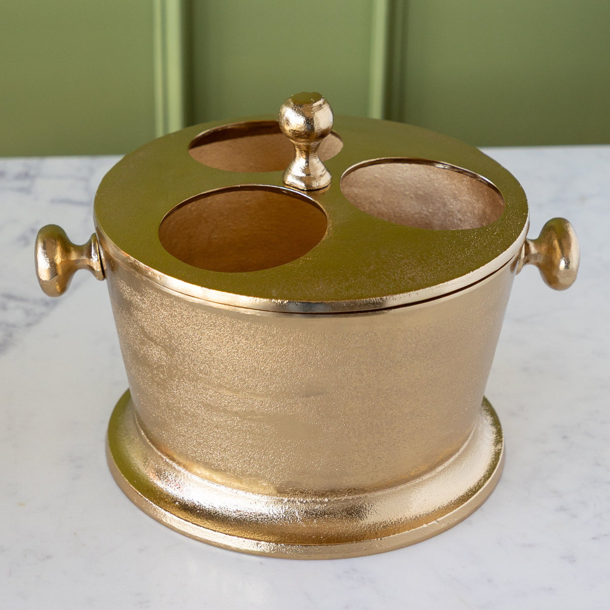 Aluminum Bottle Holder with Gold Finish