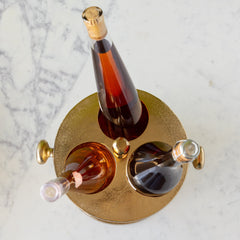 Aluminum Bottle Holder with Gold Finish
