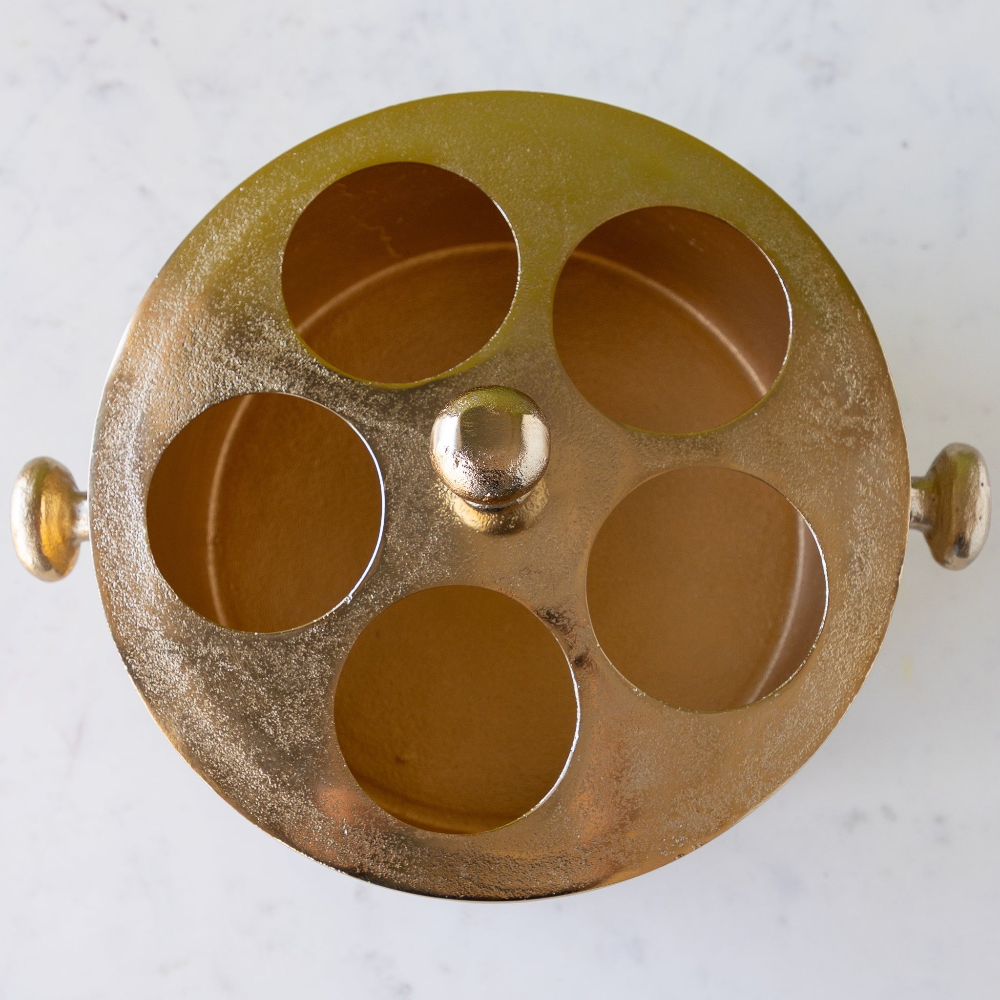 Aluminum Bottle Holder with Gold Finish