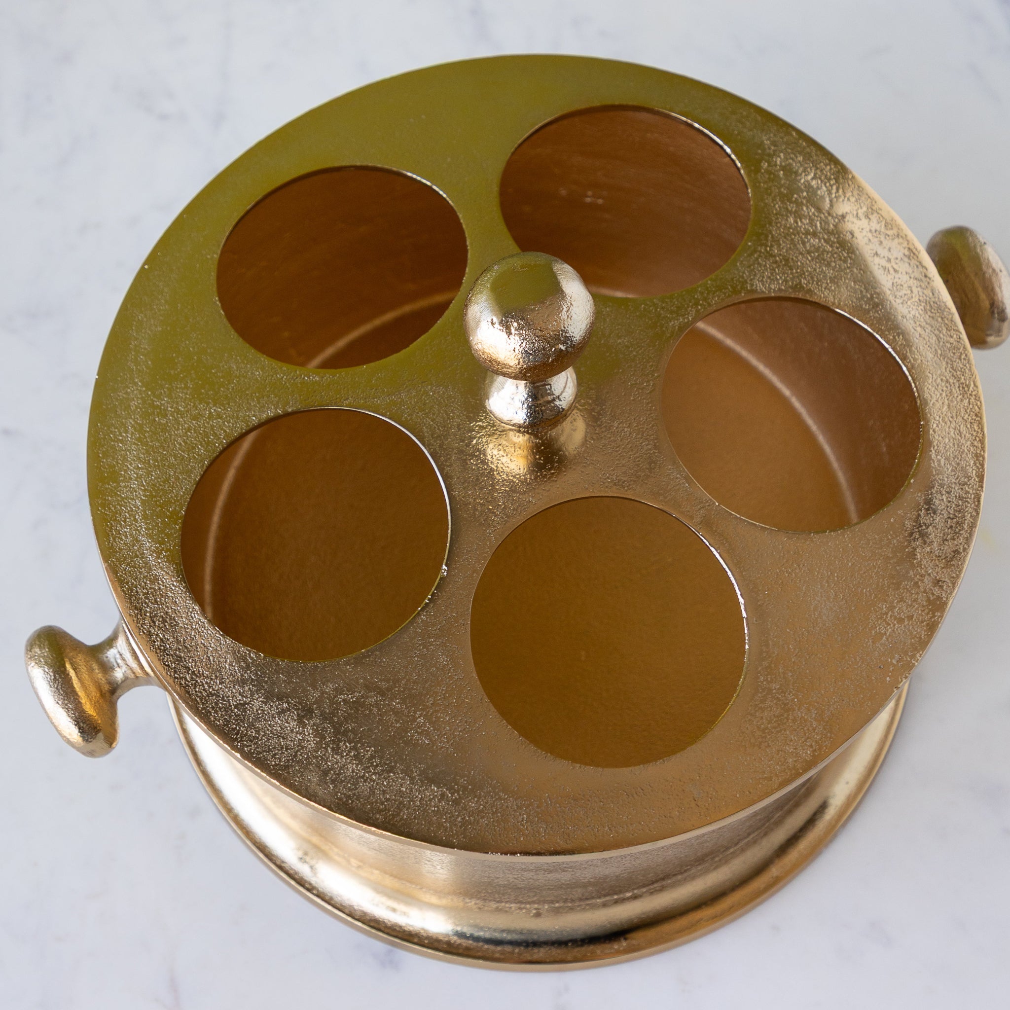 Aluminum Bottle Holder with Gold Finish