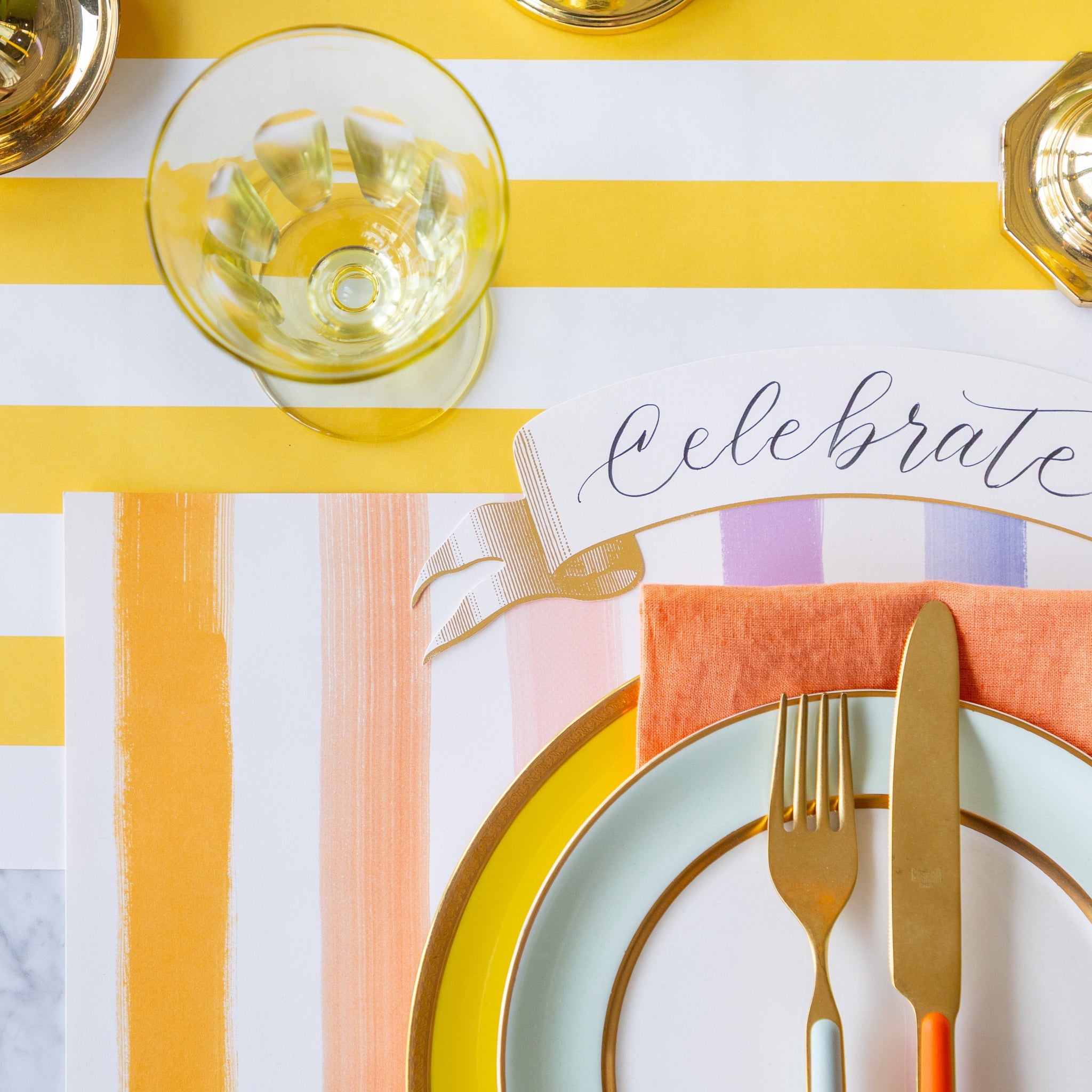 Classic Gold Banner Table Accent