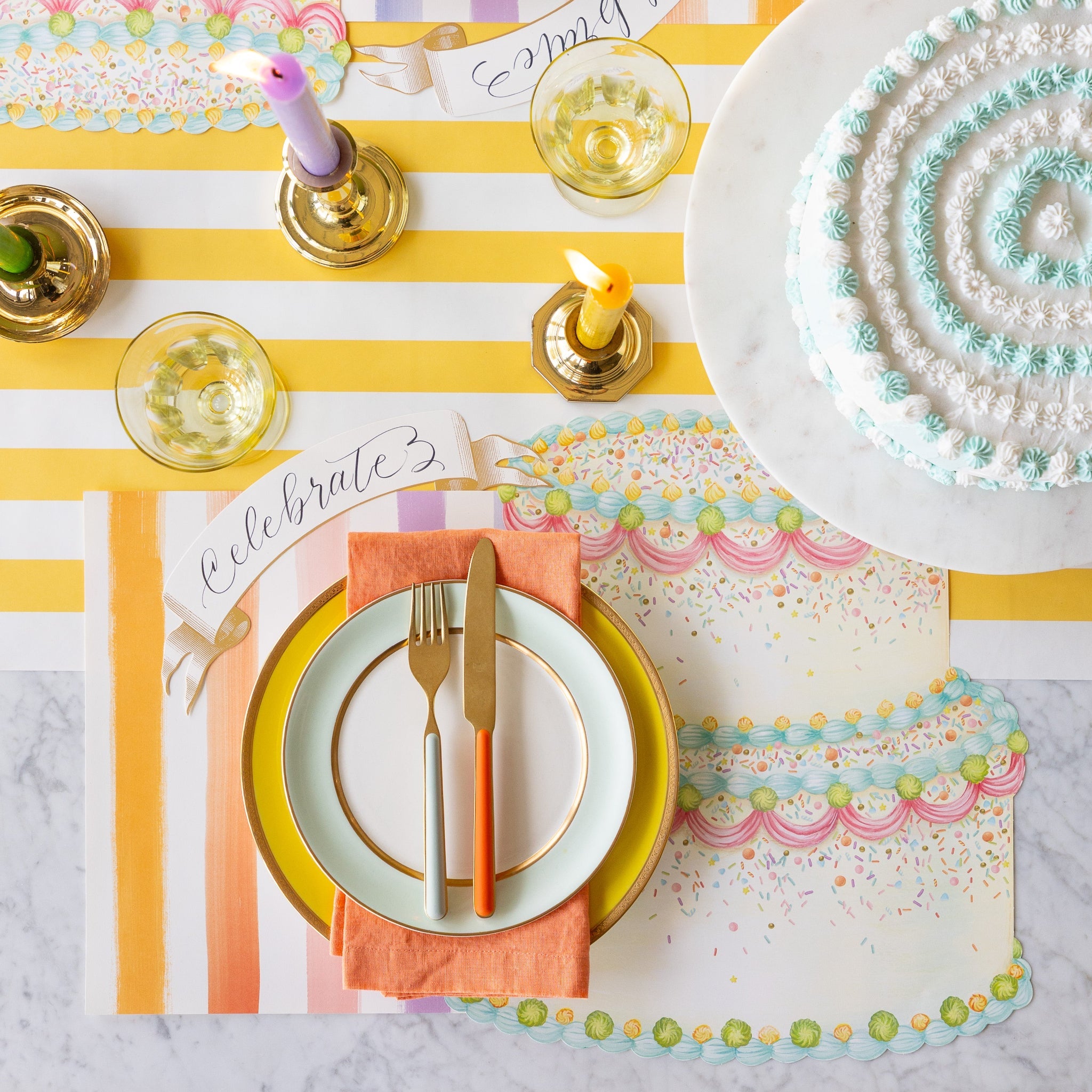Classic Gold Banner Table Accent